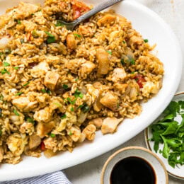 Thai Fried Rice on a platter