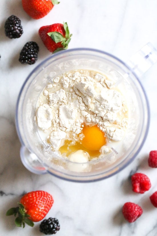 With just 4 main ingredients and everything prepared in the blend, this Easy Crepes Recipe is virtually foolproof! These blender crepes are so easy to make, and are perfect to serve for breakfast or dessert. They can be filled with fruit, jam, yogurt, ice cream, you name it!