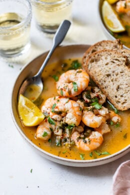 Drunken Shrimp with bread