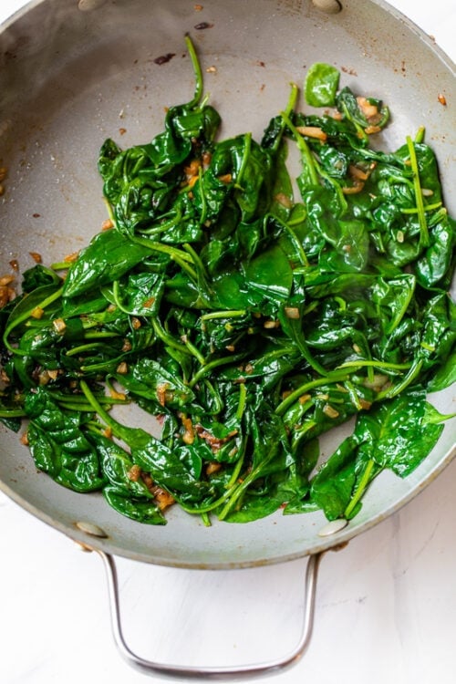 wilted spinach