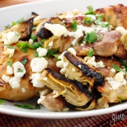 My weeknights are pretty hectic and my dinners are usually quick meals I can make in under 30 minutes. This is a quick Greek inspired chicken dish and a great way to make boneless chicken thighs. I'm sure chicken breast would work well with this too. Perfect with some fresh lemon and a Greek salad on the side.