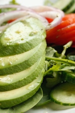 I always have Haas avocados in my house. I love them in my soup, in my sandwiches, in guacomole or in a simple salad such as this.This healthy salad makes a perfect side dish for shrimp, chicken or steak.