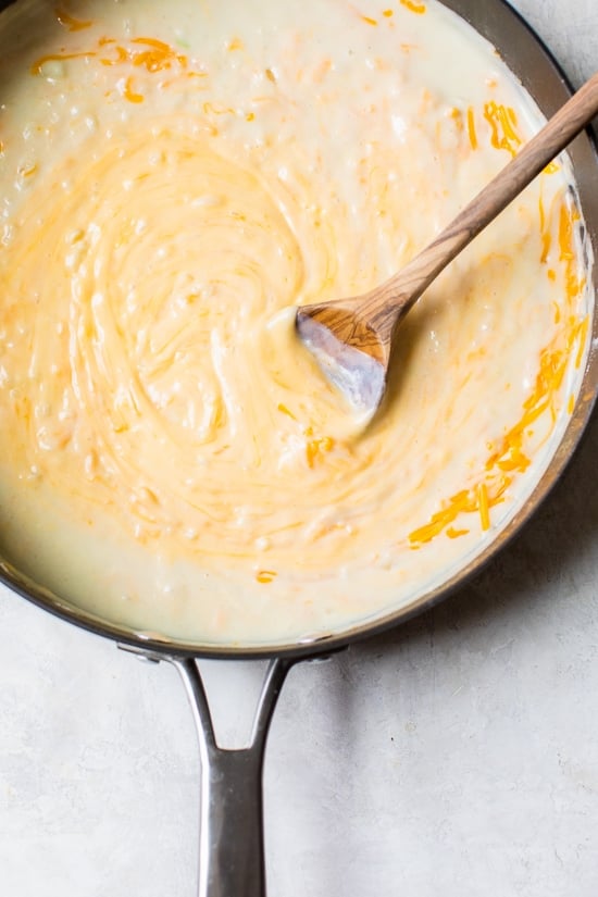 Make the cheese sauce
