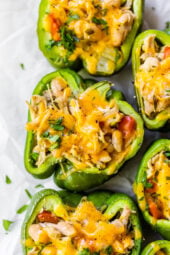 Chicken and White Bean Stuffed Peppers