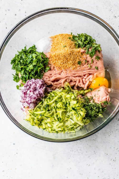 ground turkey and zucchini meatball ingredients