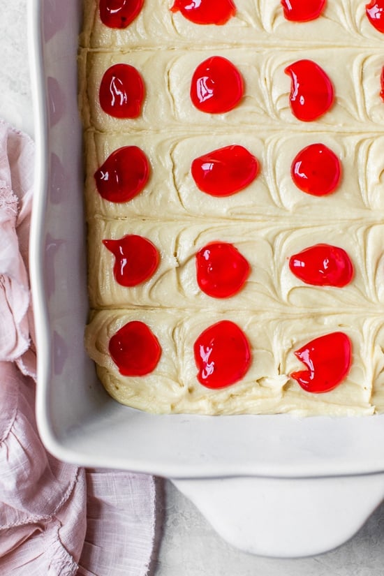 Strawberry Squares, these delicious baked treats are easy to make, feel free to use your favorite pie filling flavor!