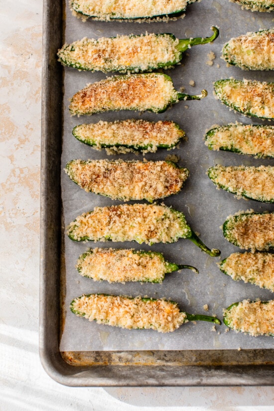 Jalapeno Poppers on sheet pan