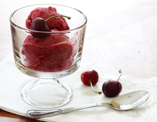 Sorbet- a cherry-licious ice cold treat on a hot summer day.