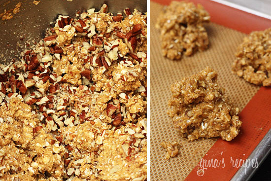 Pumpkin Spiced Oatmeal Pecan Cookies – For the pumpkin obsessed! Chewy, low-fat oatmeal cookies made with quick oats, pumpkin, spices, and chopped pecans.