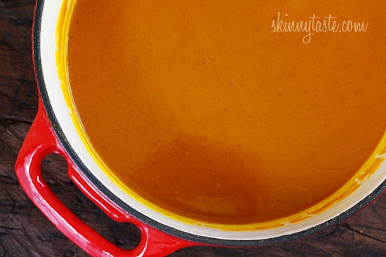 Coconut milk, cumin, garam masala, curry powder and cilantro balance the sweetness of the roasted red kuri squash, creating this aromatic Indian inspired soup. Serve this with a piece of garlic naan and you have yourself a meal.