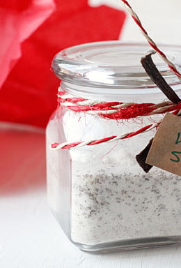 Beautiful specks of vanilla beans are combined with sugar to make a simple yet impressive handmade gift.