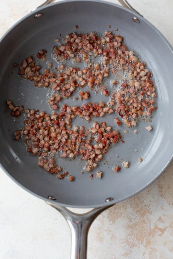 Saute pancetta