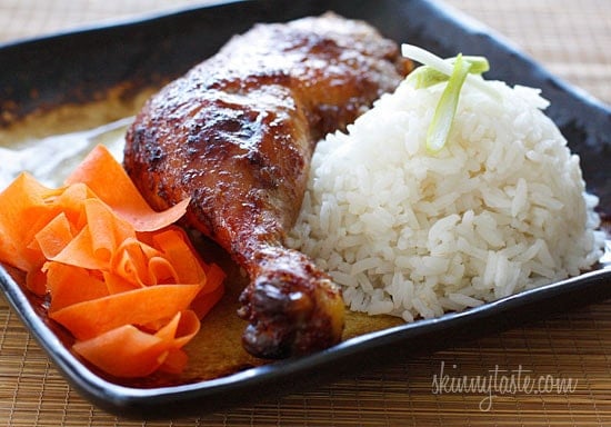 These oven roasted chicken legs take on exotic Asian flavors by the addition of a little Chinese five-spice. So delicious!