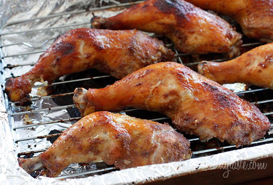 These oven roasted chicken legs take on exotic Asian flavors by the addition of a little Chinese five-spice. So delicious!