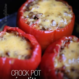Leftover picadillo and brown rice makes a super easy second meal, all in the CrockPot. Stuffed peppers topped with melted cheddar or Monterey Jack cheese and you'll have a delicious dinner without much fuss -a complete meal-in-one.