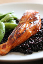 Honey-Teriyaki Salmon with forbidden rice