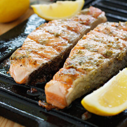 Grilled Garlic Dijon Herb Salmon
