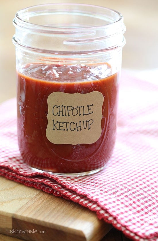 A homemade spicy chipotle ketchup made with clean ingredients you can only feel good about eating! Great on burgers or with baked fries.