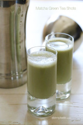 These healthy matcha green tea energy shots give you a BLAST of antioxidants, the perfect afternoon pick-me-up for a healthy Happy Hour!