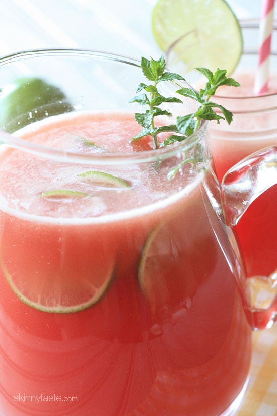 Agua De Sandia (Watermelon Water) Agua Fresca – Can't think of anything more thirst quenching than this on a hot summer day – chilled watermelon puree, a squeeze of lime, over a glass of ice.