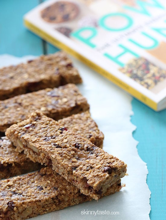 The heart-healthy power bars have all the ingredients one might have on a banana split: made with quinoa, rolled oats, dried cherries, nuts and honey.