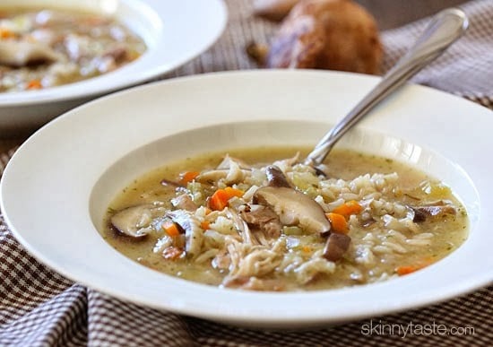 Chicken Shiitake and Wild Rice Soup My family loves this Chicken Rice Mushroom Soup, it's so hearty soup and and perfect when you want comfort food.