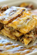 Turkey Pastelón is a latin lasagna made of strips of sweet plantain layered with savory picadillo and cheese. It's that sweet salty thing that makes it taste SO good!