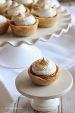 Petite sweet potato pie bites lightly sweetened with a ripe banana, a touch of brown sugar and spices, then topped with a light meringue topping. A perfect sweet potato recipe for the Holidays!