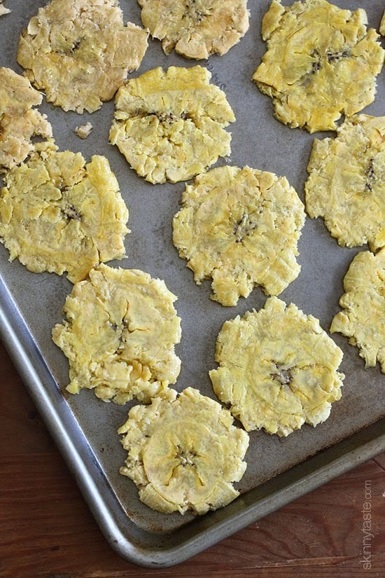 These savory plantains have been made lighter by baking instead of frying – you won't believe how good they taste!