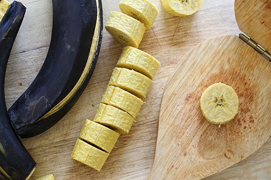 These savory plantains have been made lighter by baking instead of frying – you won't believe how good they taste!