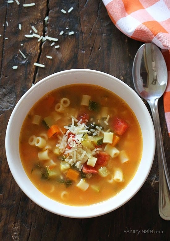 This is by far the BEST Minestrone soup – a classic, hearty Italian soup with tomatoes, white beans, vegetables and pasta. This is by far the BEST Minestrone soup – a classic, hearty Italian soup with tomatoes, white beans, vegetables and pasta.