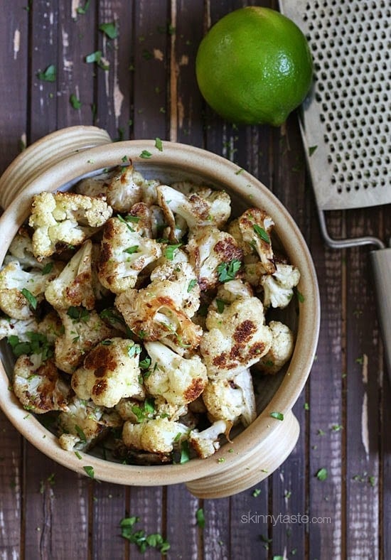 Cilantro-Lime Roasted Cauliflower Any easy, delicious side dish