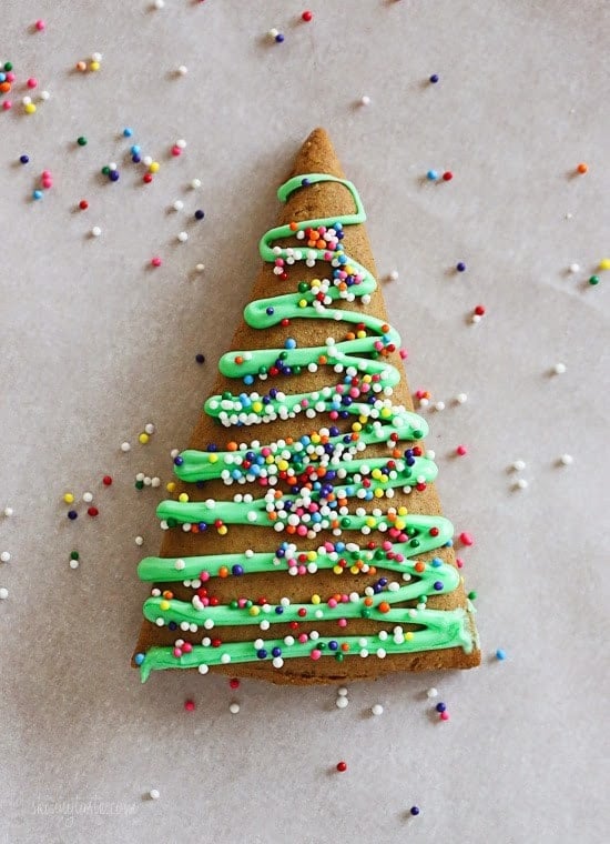 These easy Gingerbread cookies are made with apple sauce to use a fraction of the butter – yet they still have the same great flavor and texture. Perfect for your Holiday baking!