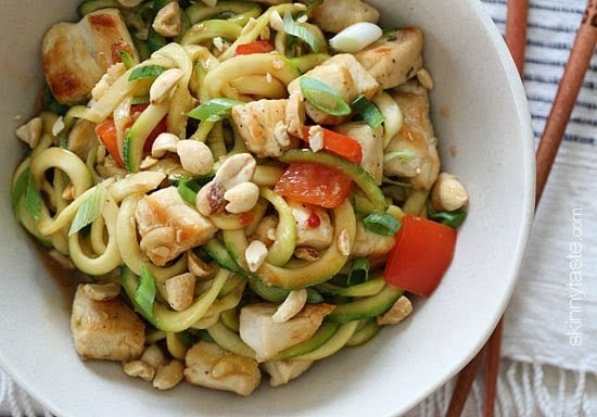 Shrimp Scampi Zoodles for Two, a delicious garlic shrimp and lemon dish over zucchini noodles is an EASY low-carb dish that takes less than 20 minutes! It's also gluten-free, paleo, Whole30 and keto!