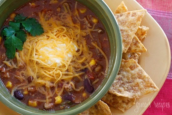 Low Fat Turkey Chili Taco Soup