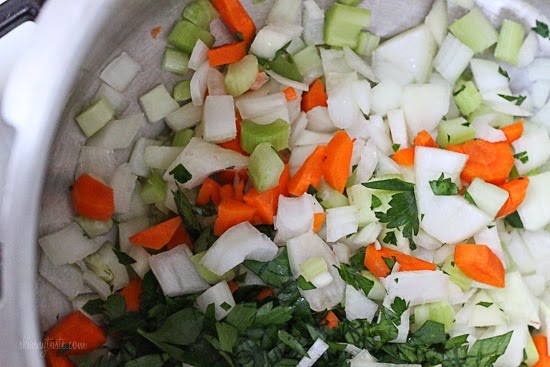 This Turkey Bean Soup is a hearty, filling, fiber-rich soup - the kind of soup that sticks to your bones on a cold day winter day. Diced carrots, celery, and onion in the Instant Pot