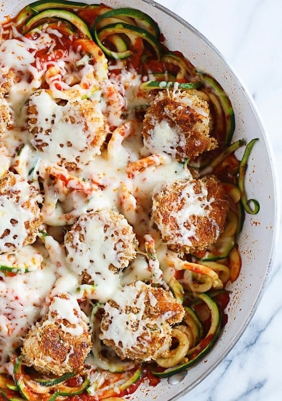 Shrimp Zoodles Parmesan for Two Shrimp Zoodles Parmesan for Two – an easy, healthy meal in under 30 minutes!