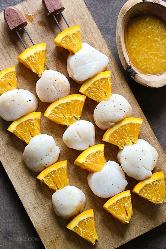 Grilled Scallop and Orange Kebabs with Honey-Ginger Glaze Grilled Scallop and Orange Kebabs with Honey-Ginger Glaze – 5 ingredients, ready in 15 minutes!