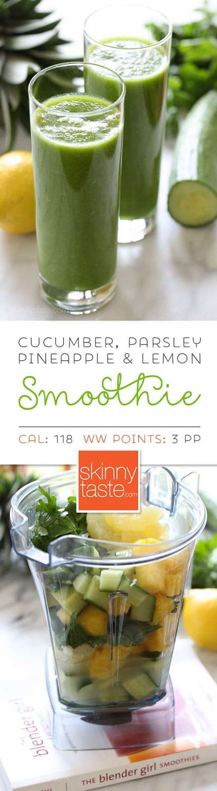 Cucumber, Parsley, Pineapple and Lemon Smoothie Cucumber, Parsley, Pineapple and Lemon Smoothie – not just delicious, it's also dairy-free, paleo and vegan