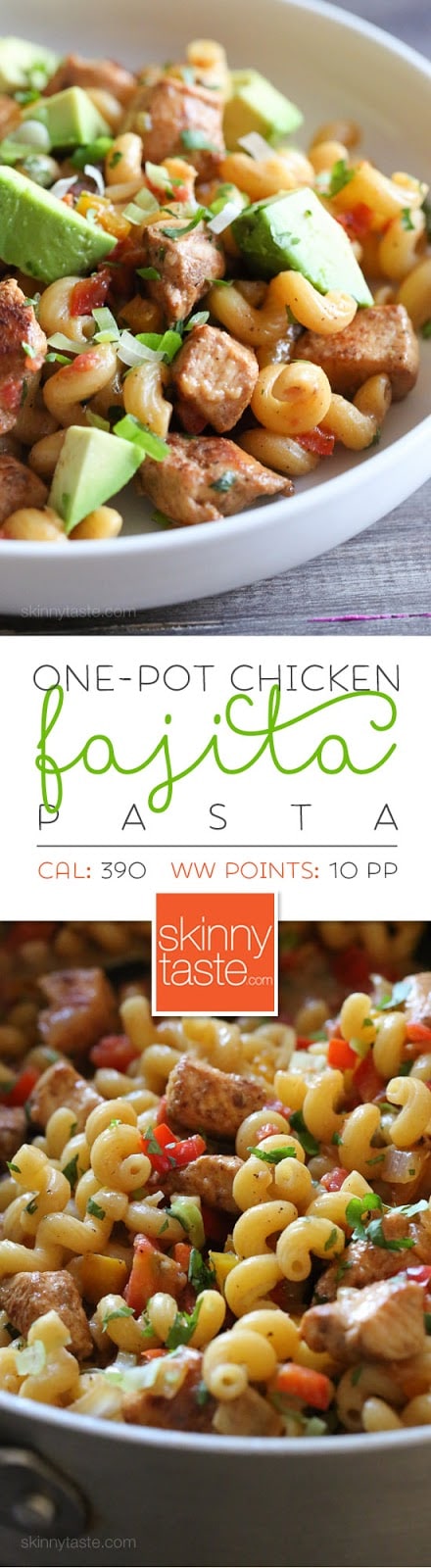 One-Pot Chicken Fajita Pasta One-Pot Chicken Fajita Pasta – an easy Mexican inspired pasta dish!