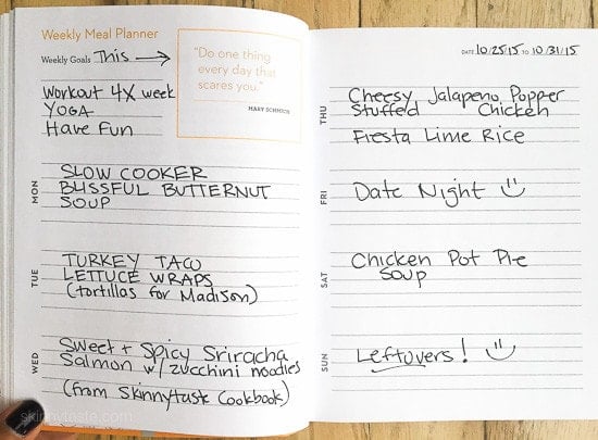 Skinnytaste Dinner Plan (Week 3)