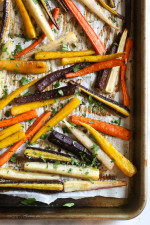 Madison, my youngest daughter loves raw carrots. She gets them in her lunch box every single day, so when she saw these rainbow carrots in Trader Joe's, she couldn't believe carrots came in so many colors so I had to buy them for her to taste. The colors are just gorgeous, but you can also use orange carrots for this recipe.