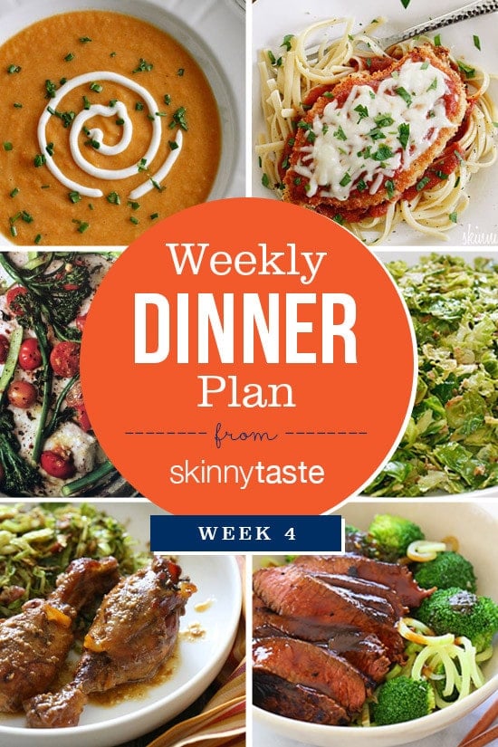 Skinnytaste Dinner Plan (Week 4) Skinnytaste Dinner Plan (Week 4)