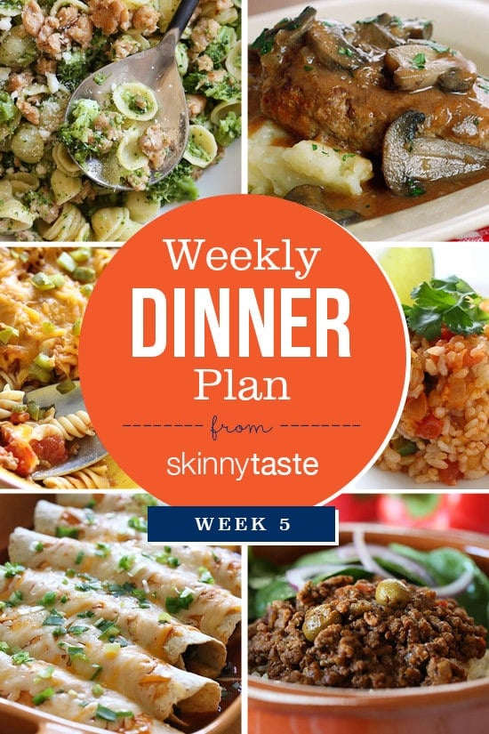Skinnytaste Dinner Plan (Week 5) Skinnytaste Dinner Plan (Week 5)