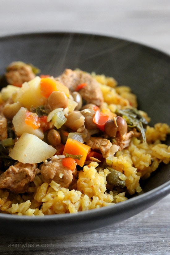 Slow Cooker Pork and Gandules (Pigeon Peas) Stew Slow Cooker Pork and Gandules (Pigeon Peas) Stew
