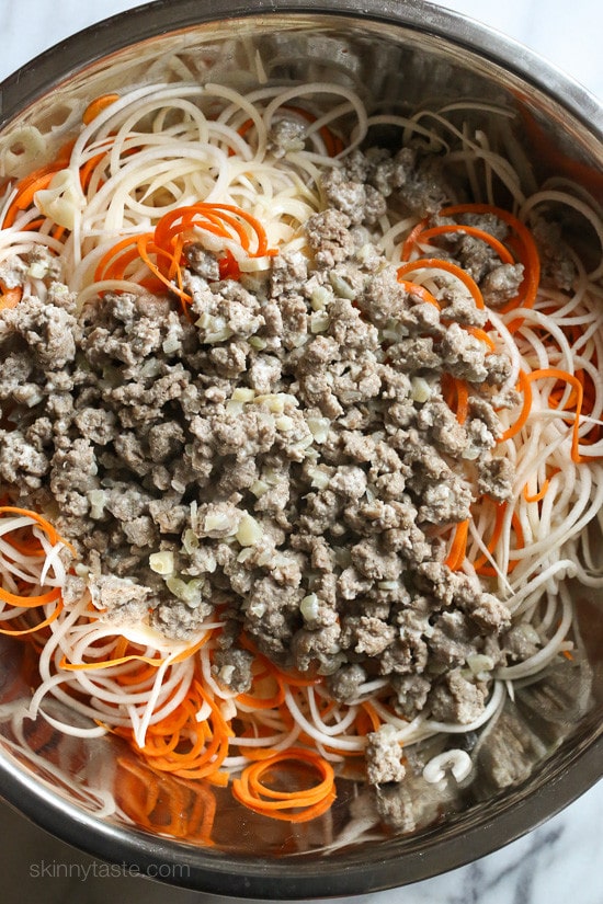 Spiralized Turnip and Potato Au Gratin Casserole with Turkey This spiralized turnip, carrot and potato au gratin casserole is baked with turkey in a light cream sauce finished with grated Gruyere cheese – a dish worthy for your Holiday table.