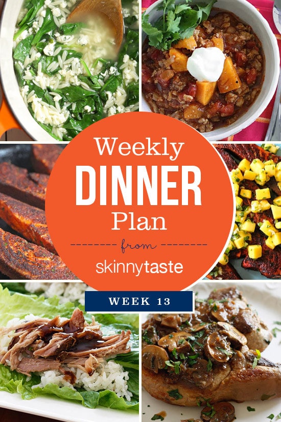 Skinnytaste Dinner Plan (Week 13)