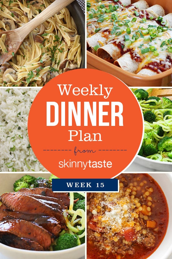 Skinnytaste Dinner Plan (Week 15)