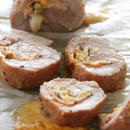 This Rueben Stuffed Pork Tenderloin is stuffed with all the elements of a classic Reuben sandwich – pastrami, sauerkraut, Thousand Island dressing and Swiss cheese!