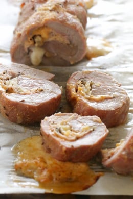 This Rueben Stuffed Pork Tenderloin is stuffed with all the elements of a classic Reuben sandwich – pastrami, sauerkraut, Thousand Island dressing and Swiss cheese!